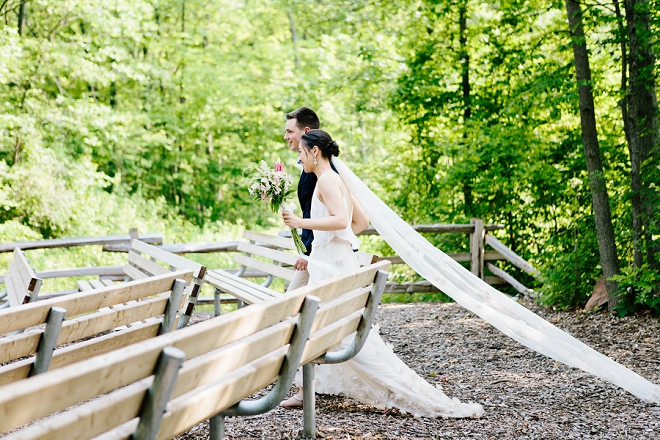 We're crushing hard on this gorgeous couple and their magical outdoor wedding