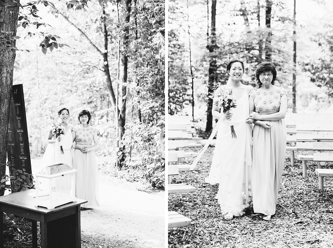 Such a sweet snap of the Bride and her Mom walking down the aisle!