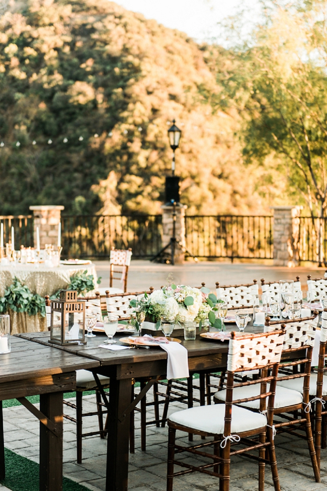 Such a gorgeous venue for this romantic California wedding reception!