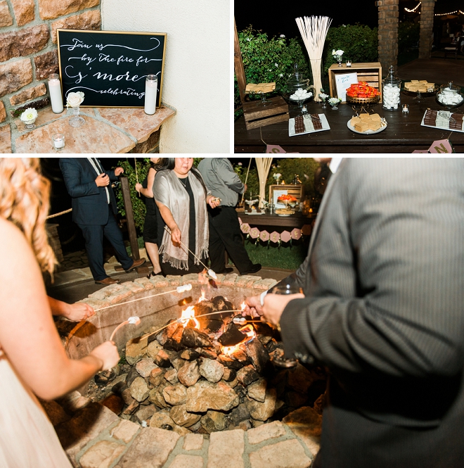 We're loving this fun idea - a smore bar! Check out all of their darling DIY details!