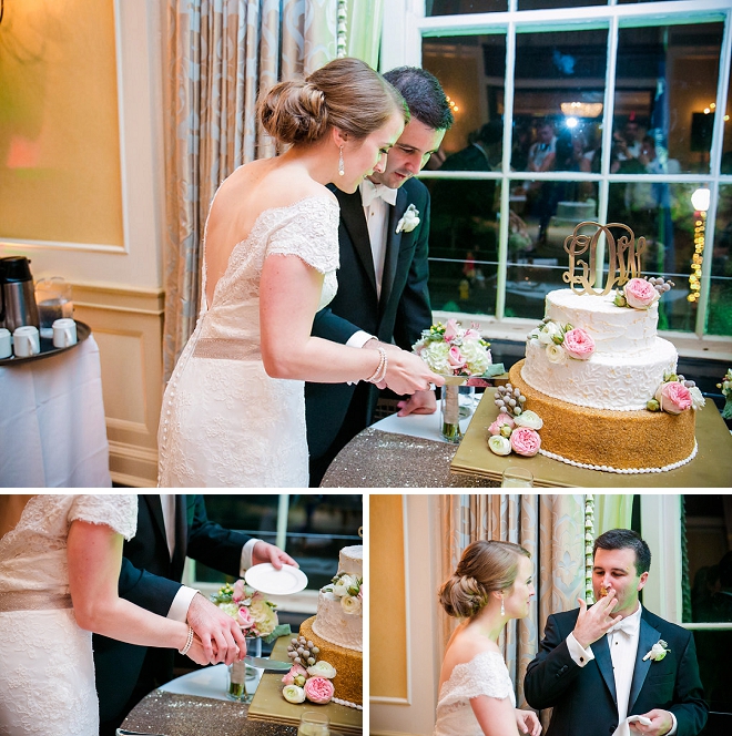 We love this darling Bride and Groom and their cake cutting!