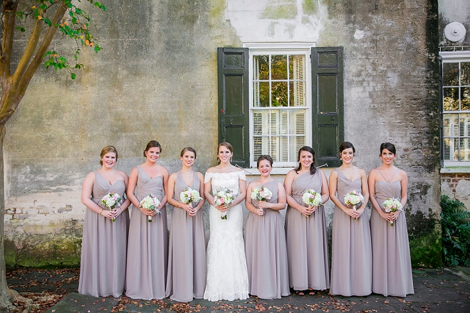 We love the colors of this gorgeous Bridal parties dresses!