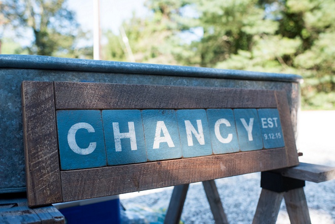 Loving the signage for the new Mr. and Mrs. Chancy!