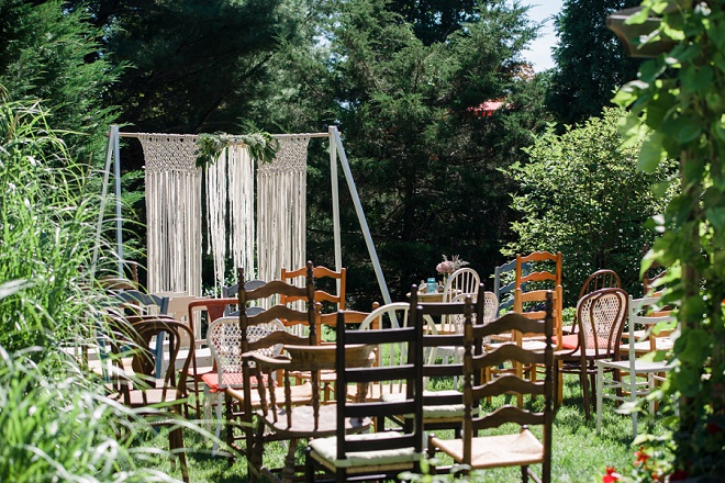 Loving the intimate feel of this gorgeous backyard Cape Cod wedding!