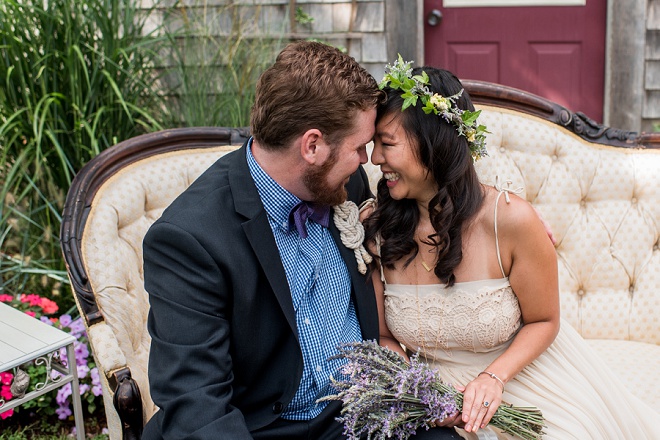 We're crushing on this gorgeous boho backyard wedding in Cape Cod!