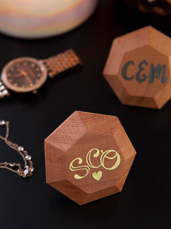Learn how to easily personalize these diamond boxes with custom foil monograms!