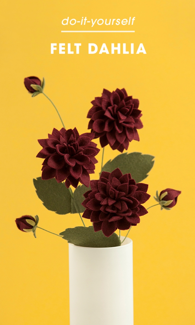 How to make the most gorgeous felt dahlia flowers!