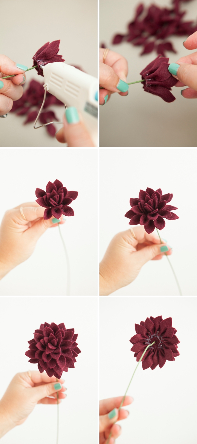 How to make the most gorgeous felt dahlia flowers!