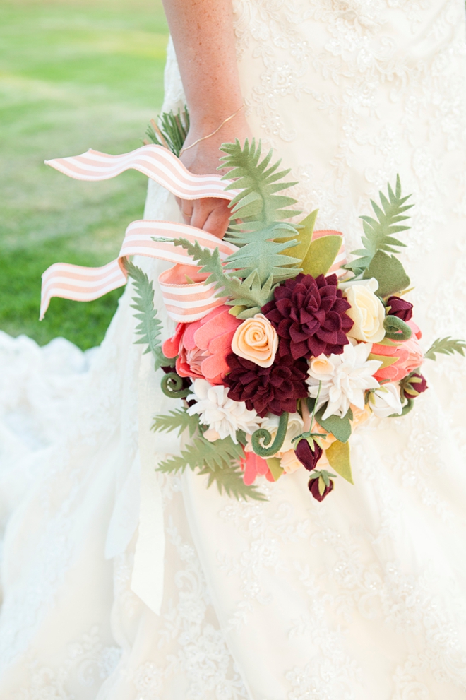 How to make the most gorgeous felt flower wedding bouquet ever!