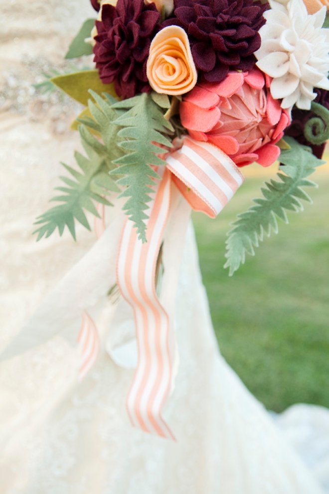 How to make the most gorgeous felt flower wedding bouquet ever!