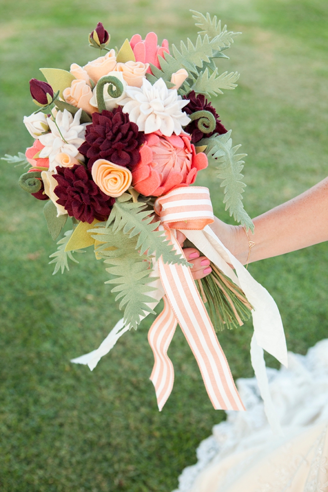 How to make the most gorgeous felt flower wedding bouquet ever!