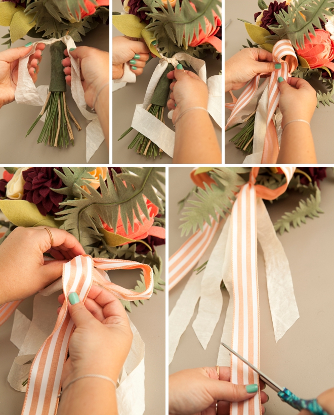 How to make the most gorgeous felt flower wedding bouquet ever!