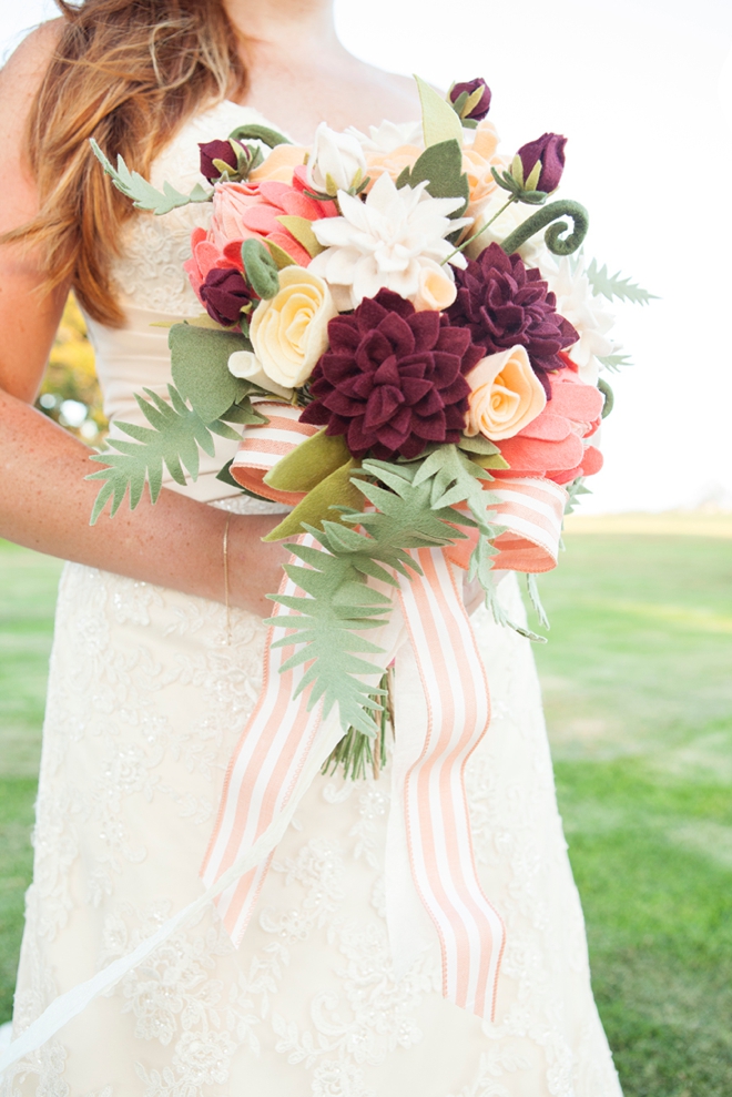 How to make the most gorgeous felt flower wedding bouquet ever!