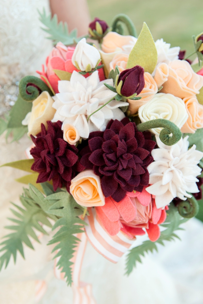 How to make the most gorgeous felt flower wedding bouquet ever!