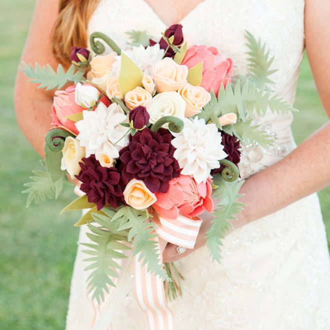 DIY Bouquet Wrapping Techniques, How to Wrap a Bouquet of Felt Flowers