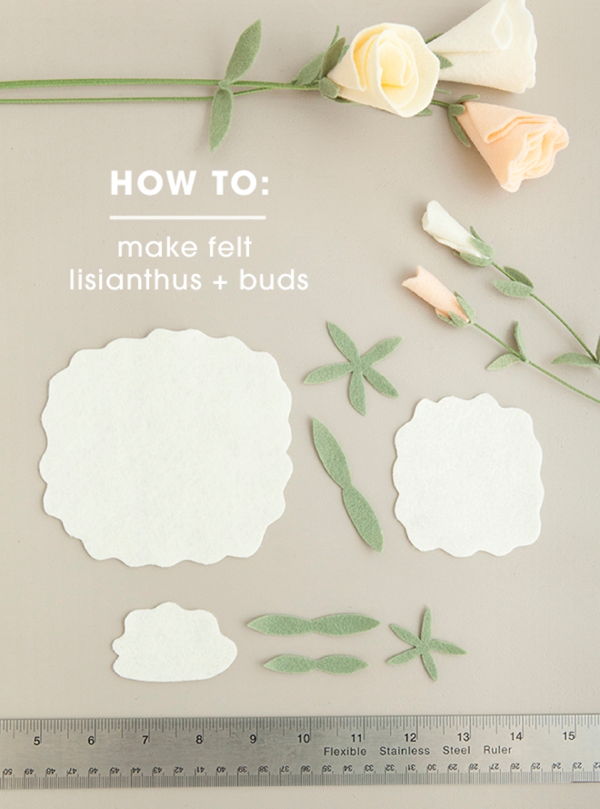 All the petals you'll need to make the most darling felt lisianthus flowers!