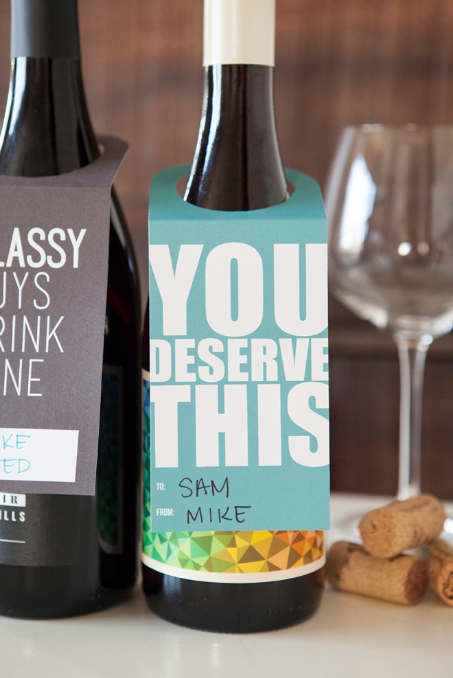 Adorable free printable wine gift tags, just print and cut!