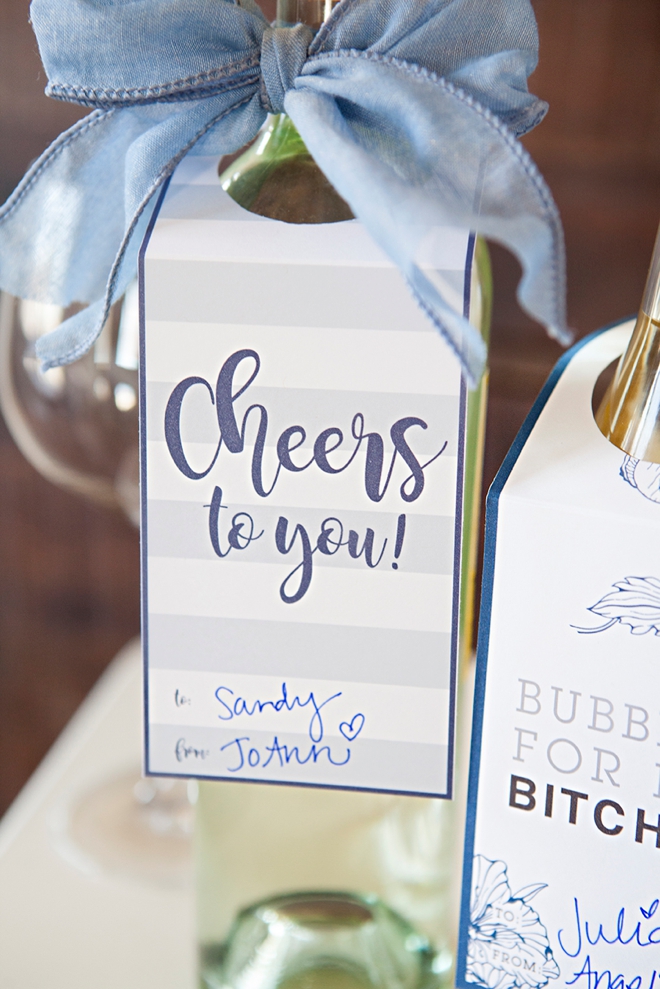 Adorable free printable wine gift tags, just print and cut!
