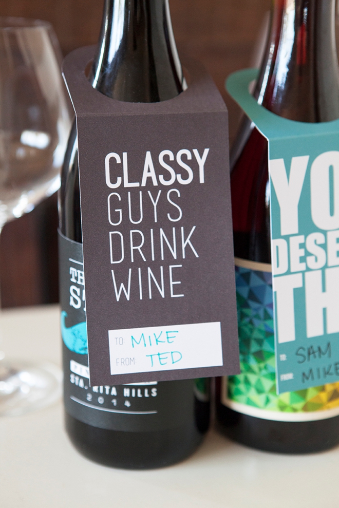 Adorable free printable wine gift tags, just print and cut!