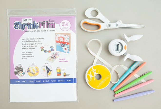 DIY Craft Kit for Kids, Shrink Film Craft Kit, Shrinky Dink Craft