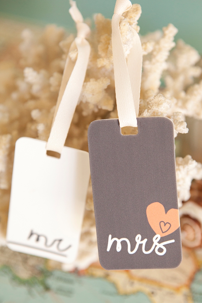 Free Printable, DIY Wedding Luggage Tags Using Shrinky Dink!