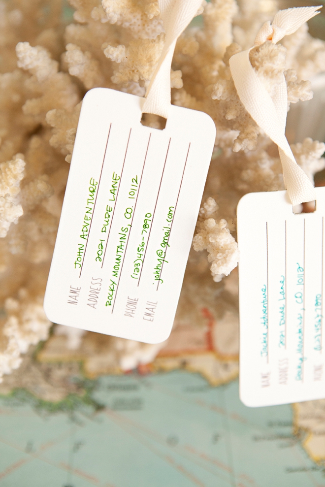 Adorable free printable Mr and Mrs, shrinky dink luggage tags!