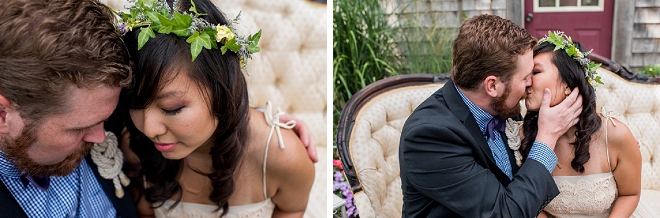 We're crushing on this gorgeous boho backyard wedding in Cape Cod!