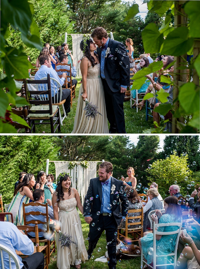 Loving the intimate feel of this gorgeous backyard Cape Cod wedding!