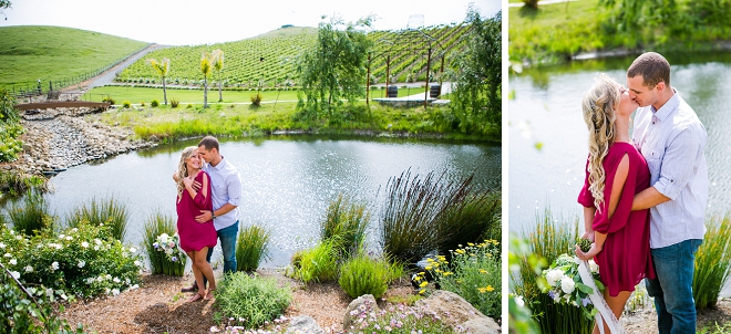 We're swooning over this gorgeous vineyard engagement session!