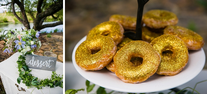 How cute are these gold glitter donuts?! LOVE!