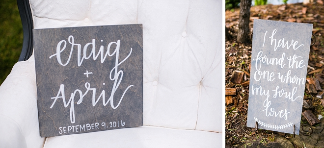 Loving these hand lettered signs at this gorgeous couple's engagement session!