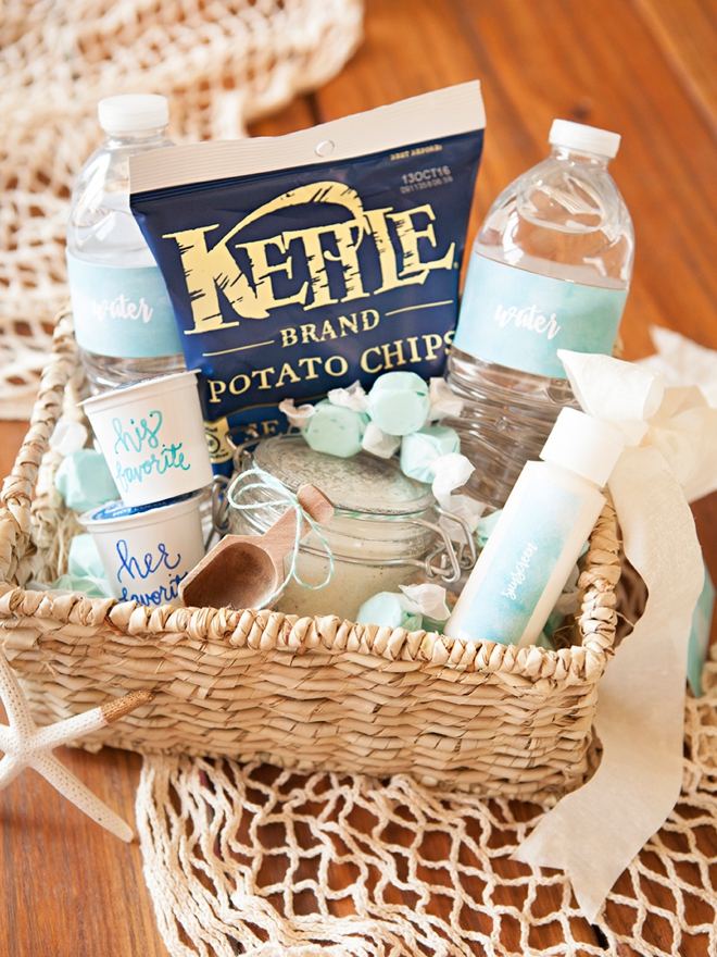 How to make the most darling beach wedding, hotel welcome gifts!