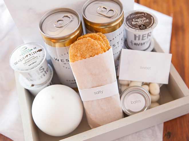 How to make the most darling modern wedding, hotel welcome gifts!