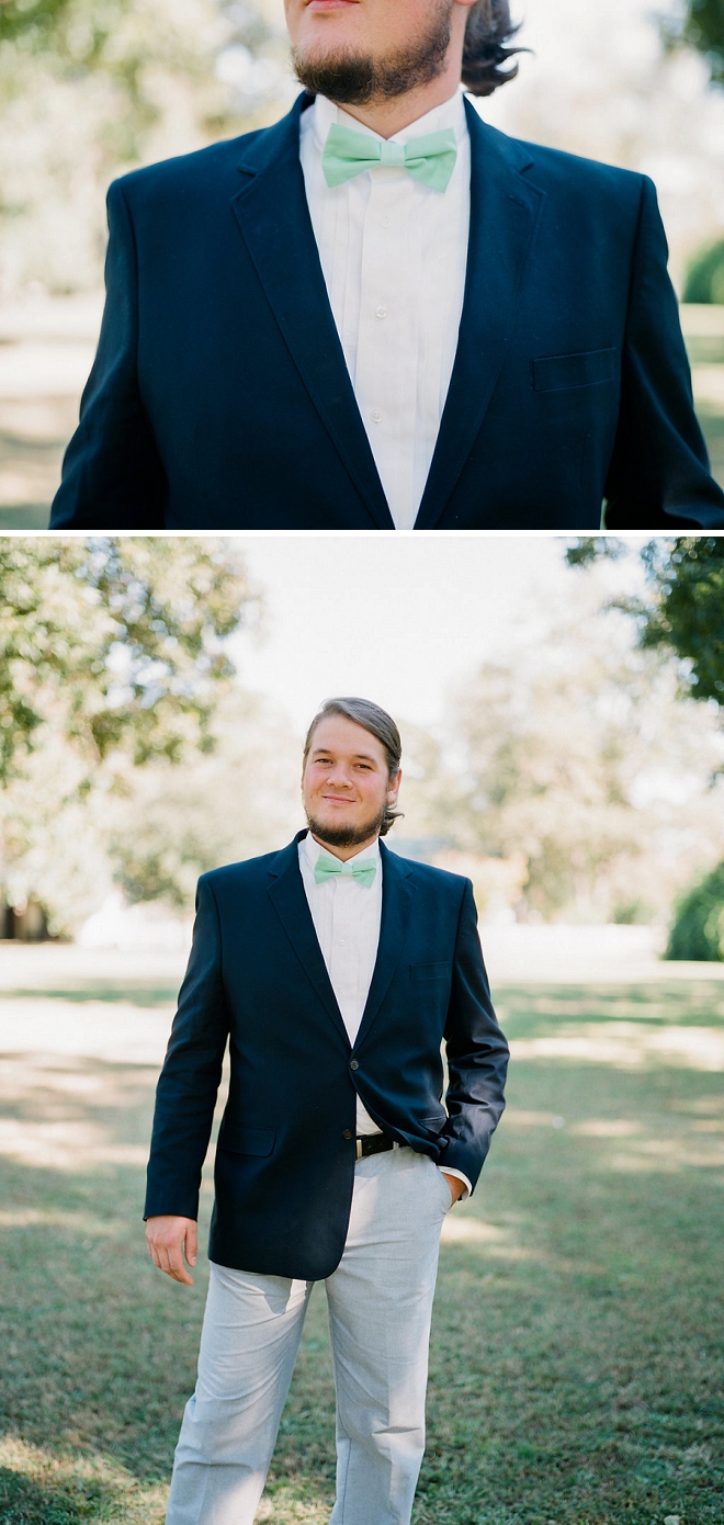 Love the shot of the Handsome Groom before the big day!