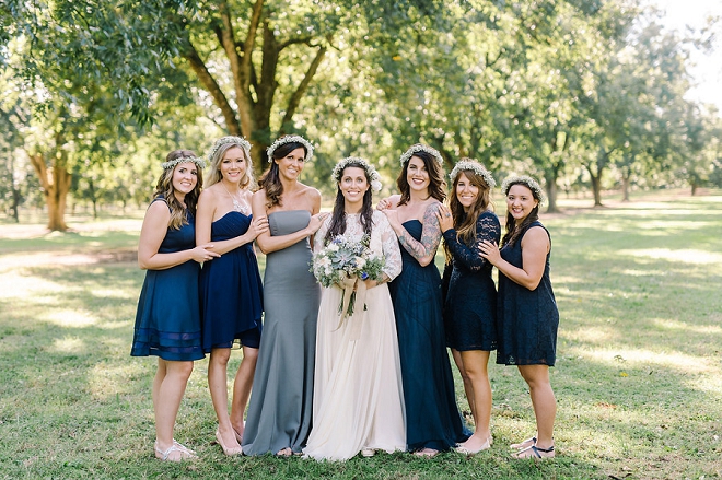 Loving this gorgeous boho Bride and her Bridesmaids!