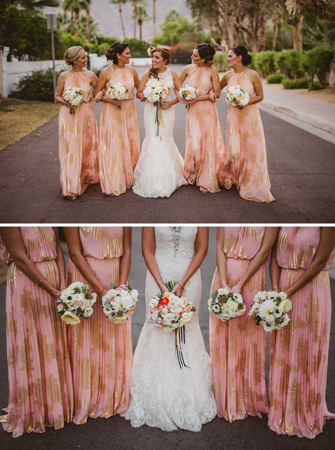 We're in LOVE with these gorgeous Bridesmaids and their beautiful Bride before the ceremony!
