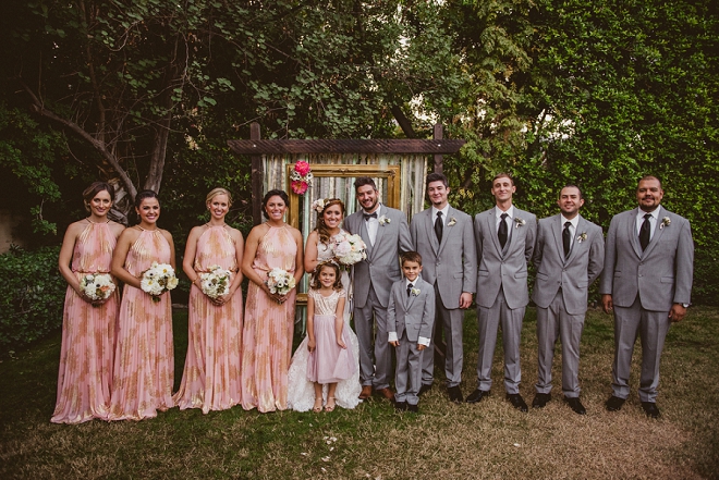 Loving this gorgeous bridal party before the outdoor reception!