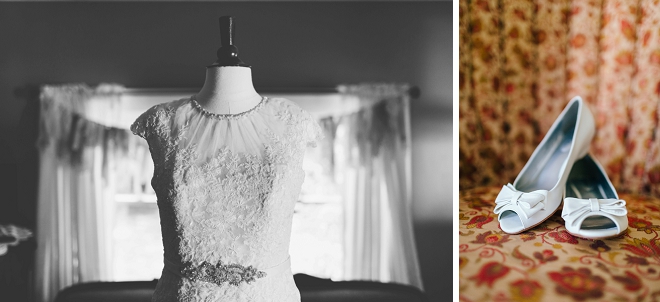 We love this Bride's dress and other darling details of her gorgeous rustic wedding!