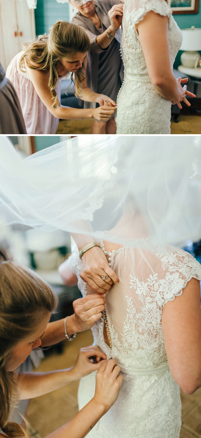 We're crushing on this gorgeous shot of the Bride getting ready for the big day!
