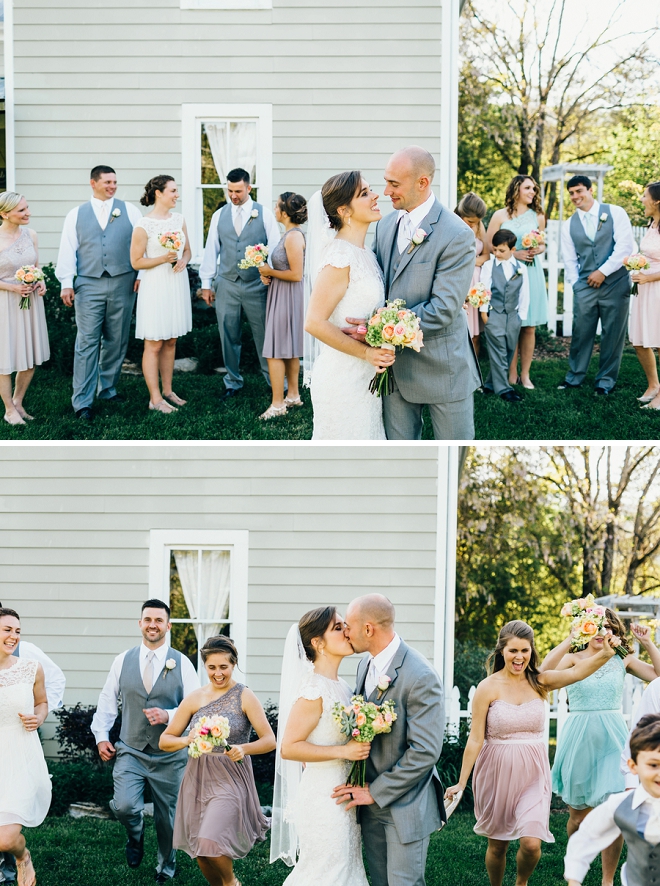 We're in love with this rustic wedding and this fun bridal party!