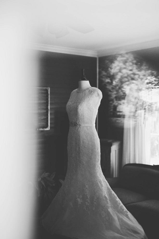 We love this Bride's dress and other darling details of her gorgeous rustic wedding!