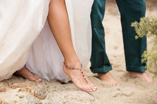 How to make your own adorable, barefoot beach wedding sandals!