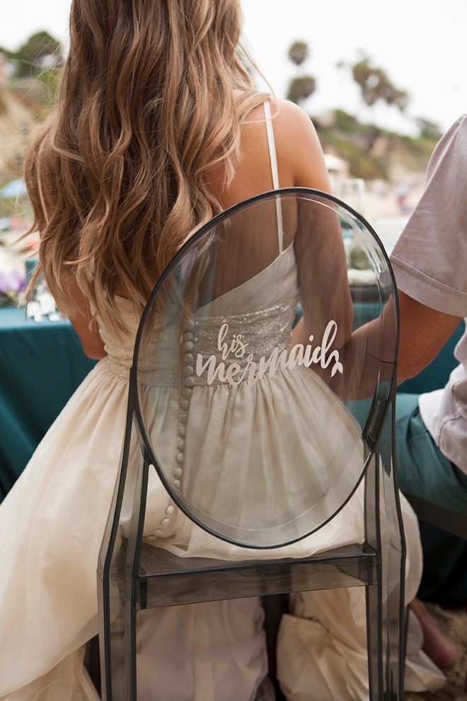 You have to see these AMAZING mermaid and captain wedding chair signs!