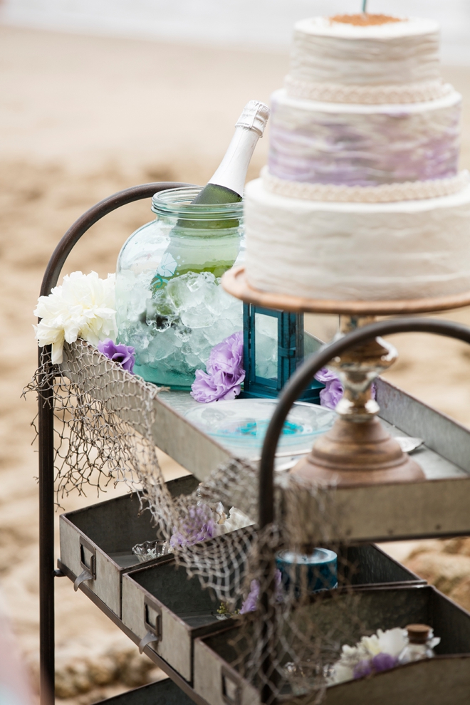 Check out this amazing DIY, mermaid inspired beach wedding inspiration!