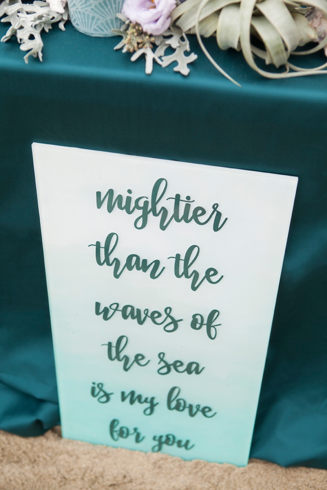 Check out this amazing DIY, mermaid inspired beach wedding inspiration!