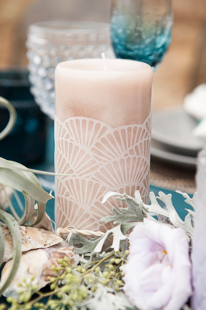 Embellish any plain candle with these DIY scalloped candle wraps!