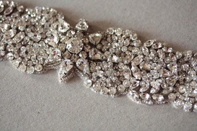 Make a statement with a large wedding day cuff! LOVE!