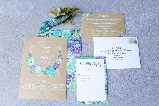 We're in love with this gorgeous and bright invitation suite!