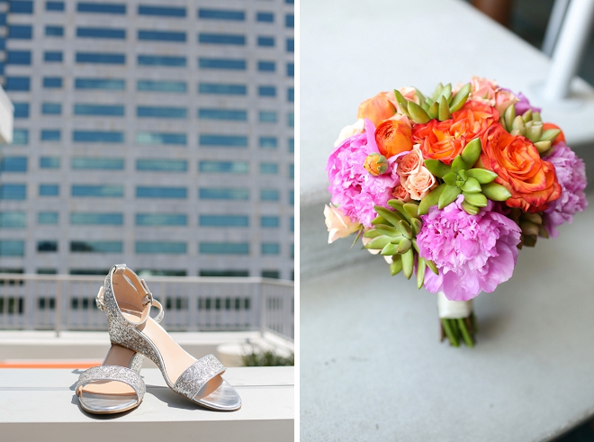 How gorgeous is this Bride's fab bouquet and shoes?! Love!