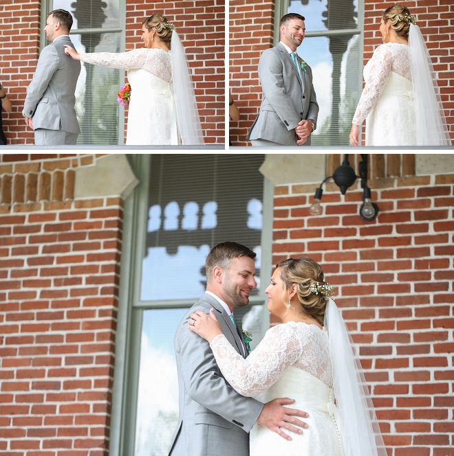 We're swooning over this darling first look of this sweet Mr. and Mrs!